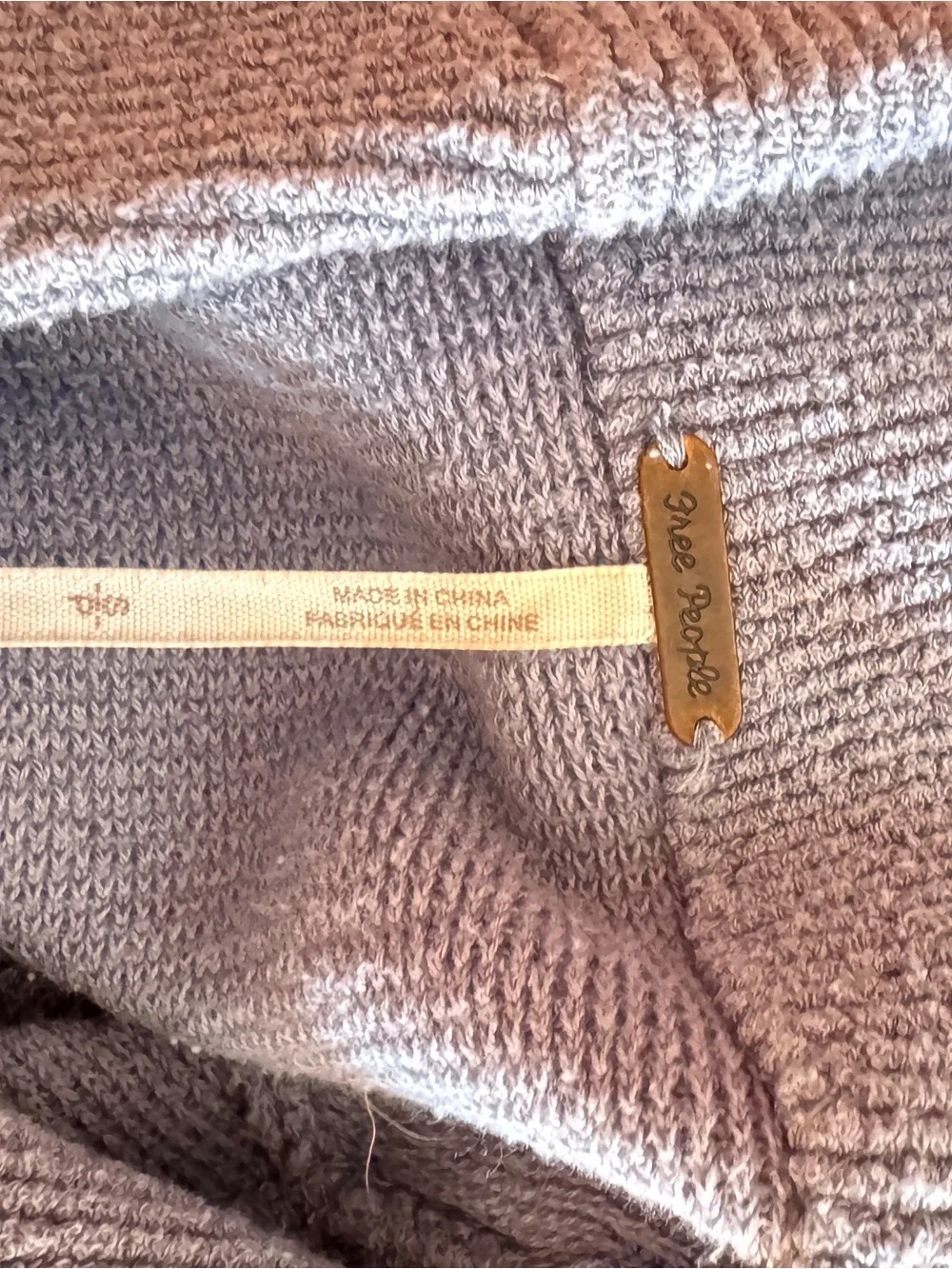 Free People Relaxed Cowl Neck Sweater - Dusty Blue